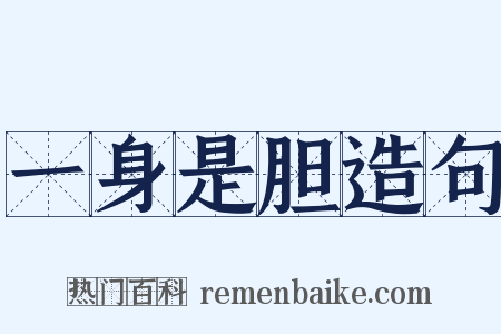 一身是胆造句是什么意思的图片